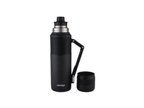 Termo Negro Contigo 1.2litros Frio/Calor Acero Inoxidable Pico Matero