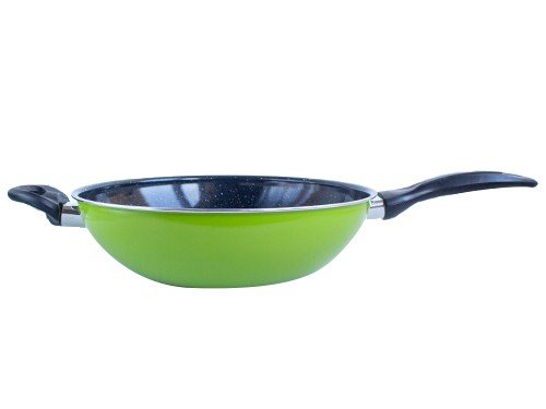 Wok 29cm Cocina Sartén Hogar 2,3mm Grosor Teflón Aluminio Profesional