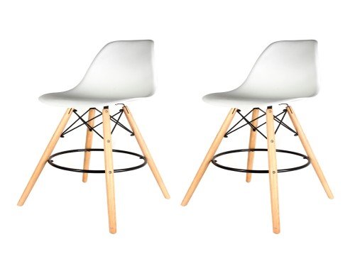 Banquetas Eames Blancas x2