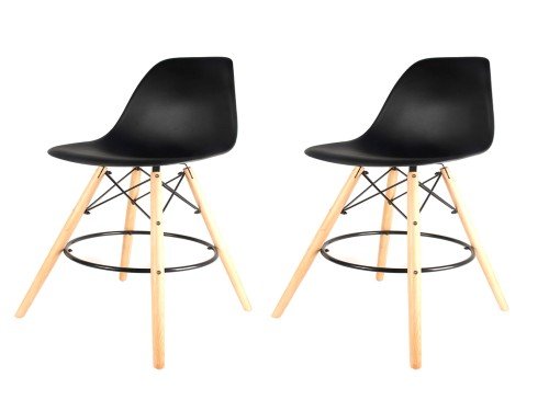 Banquetas Eames Negras x2