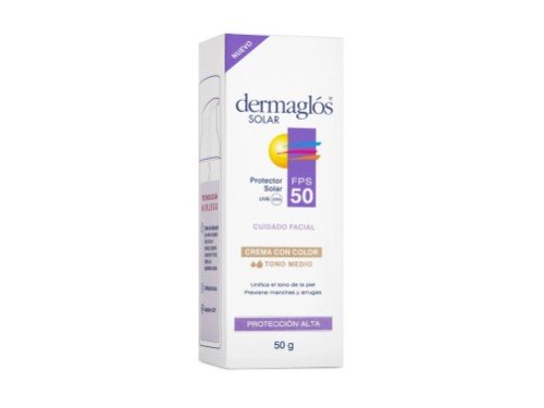 Protector Solar facial Crema Tono medio Dermaglos FPS50 x 50gr