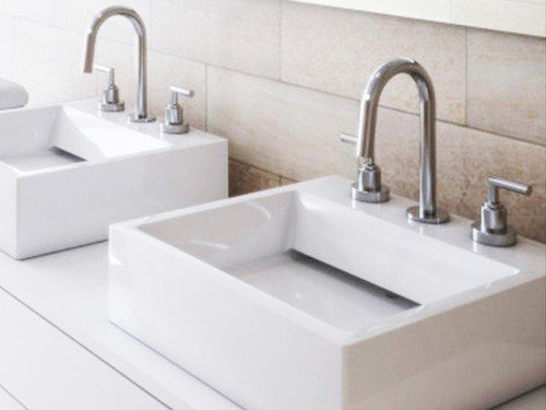 Griferia completa para baño Lav+bidet+ducha Aqualaf Aukan lever