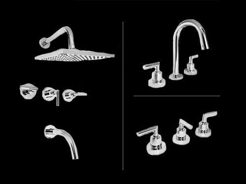 Griferia completa para baño Lav+bidet+ducha Aqualaf Aukan lever