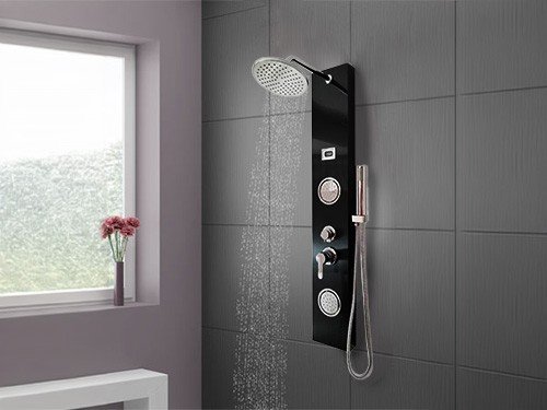 Columna de ducha  c/display color negro Aqualaf AquaShower