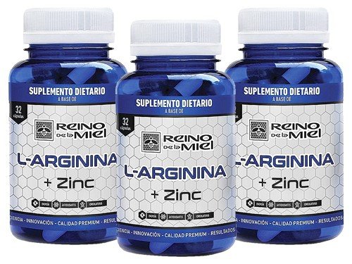 Cápsulas Mas Vigor de L-Arginina + Zinc 3x2