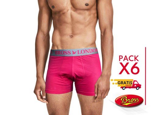 Pack X6 Bóxer Hombre Lisos Bross