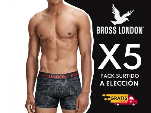 Pack X5 Bóxer Hombre Estampados Bross