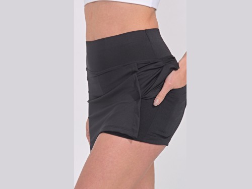 Pollera Deportiva con short y bolsillos internos tela ultra soft Runik