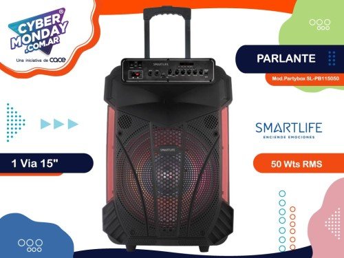 Parlante Mod. Partybox SL-PB115050, 1 Via 15", 50w RMS, Smartlife