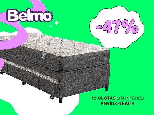 Cama Funcional Belmo Duobed 1 Plaza Doble 200x100