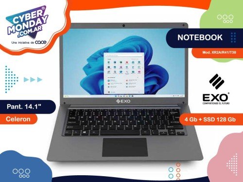 Notebook Smart XR2A/R41/T38, Pant.14.1", Celeron, 4+SSD 128 GB W11 EXO