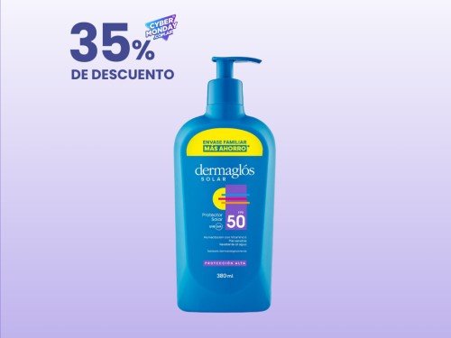 Protector Solar Familiar Fps50 Dermaglós Emulsión X380Ml