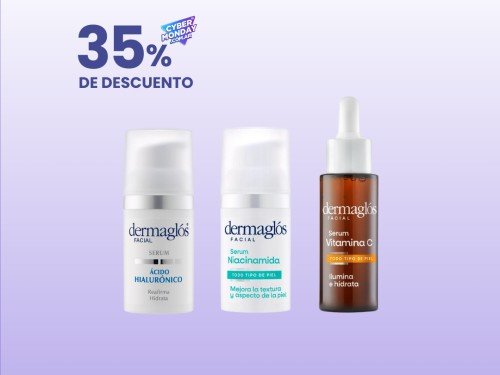 Kit Serum Ácido H. Dermaglós + Vit. C + Niacinamida