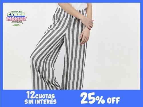 Pantalón lilí ancho. Disponible en talles del 1 al 5.  Dcto 25%OFF.