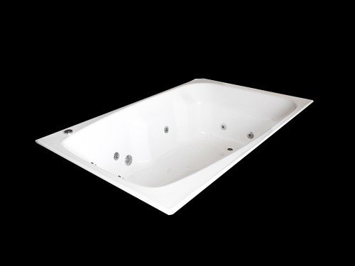 Hidromasaje 180X90X41 cm 6 jets 2 cervicales incluye motor Fluvial