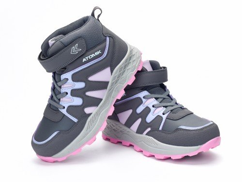 Zapatillas de Trekking Nepal Niños Niñas Con Cordón y Abrojo Atomik