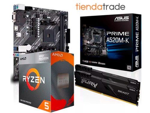 Combo de Actualización AMD Ryzen 5 4600G Kit Mother Micro 16gb Ram