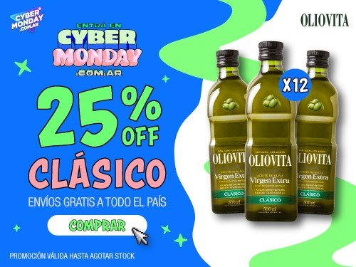 Oliovita Clásico 12 unidades x 500ml-Aceite de Oliva Virgen Extra