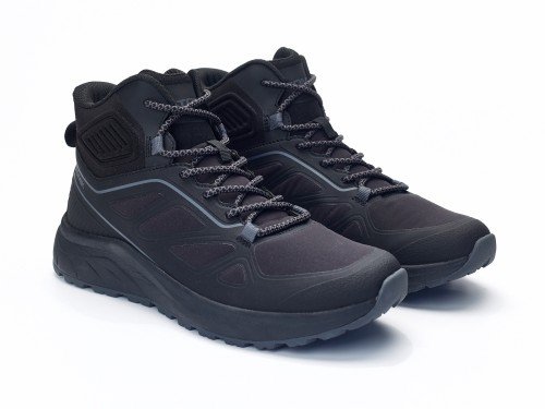 Zapatilla Tipo Bota Outdoor Meseta Negro Cordón Mujer Hombre Atomik