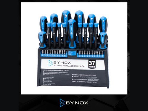 Kit de Destornilladores y Puntas Bynox 37 piezas DK-DESTPP-37