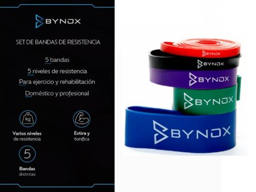 Set de 5 bandas de resistencia Bynox ES-BNDRES-05