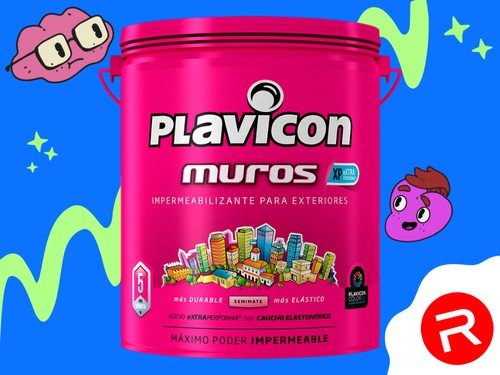 IMPERMEABILIZANTE PLÁSTICO PARA EXTERIORES PLAVICON MUROS 25 KG