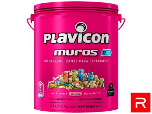 IMPERMEABILIZANTE PLÁSTICO PARA EXTERIORES PLAVICON MUROS 25 KG