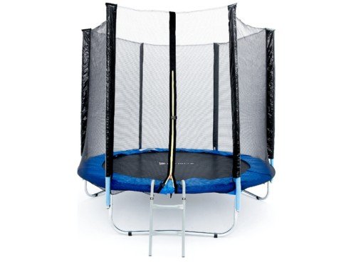 Cama elástica Bynox 240cm azul protección con escalera FI-CMAELS-8F