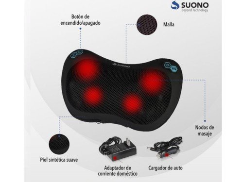 Masajeador De Cervical Cuello Muscular Suono Rodillos giratorios