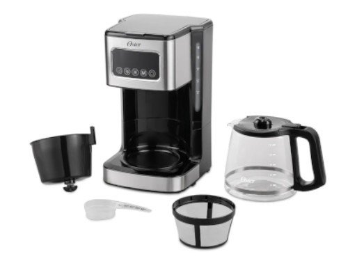 Cafetera Programable Oster De 12 Tazas Con Pantalla Táctil