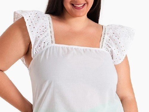 Blusa broderie Leonora