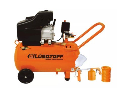 Compresor De Aire Lusqtoff 50Lts 2,5HP Con Kit De Aire LC-2550BK