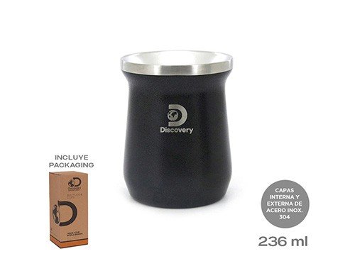 MATE DISCOVERY DOBLE CAPA DE ACERO 236ML