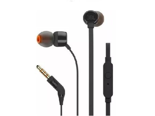 Auriculares Originales Jbl T110 Pure Bass Mic Manos Libres Negro