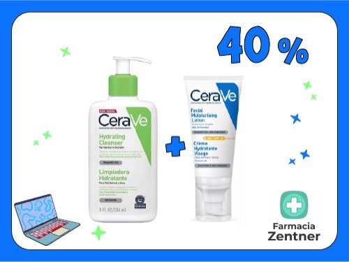 Combo Cerave (limpiador hidratante + loción rostro spf 30)