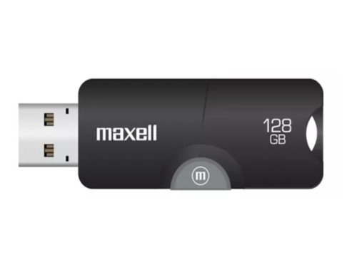 Pendrive Maxell 128gb Flix Black Retractil Usb 3.0 Original