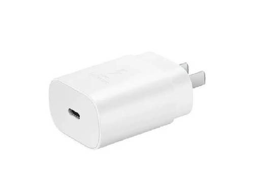 Cargador Adaptador Viaje Samsung Blanco 25w con cable