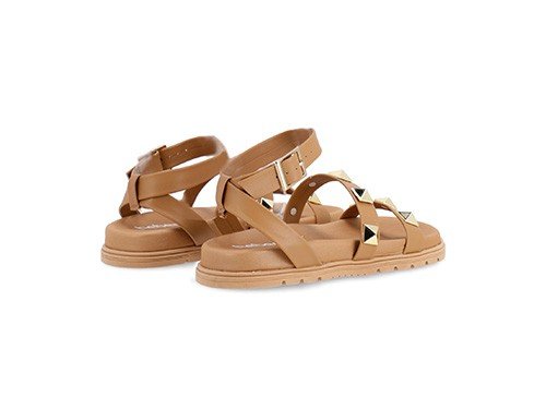 Sandalias Mujer Bajas Tipo Gladiadoras con Tachas Heben Modernas