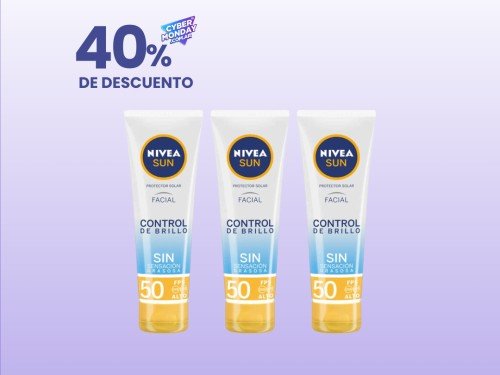 Combo X3 Protector Solar Facial Nivea Anti-Brillo F50 50ml