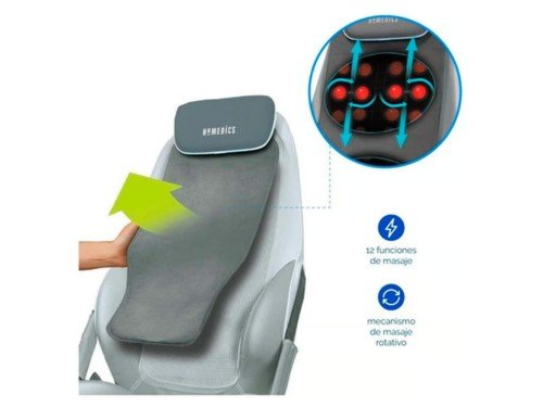 Silla Masajeadora Homedics Espalda Tipo Shiatsu Con Calor CBS-1800-AR