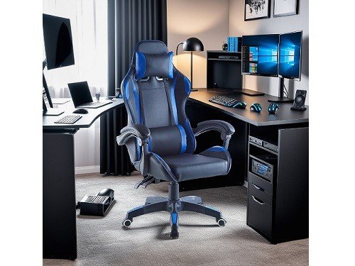 Silla Gamer Ergonómica Azul