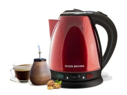 Pava Electrica Ken Brown Je-1254 Roja Acero Inoxidable 1,5 L