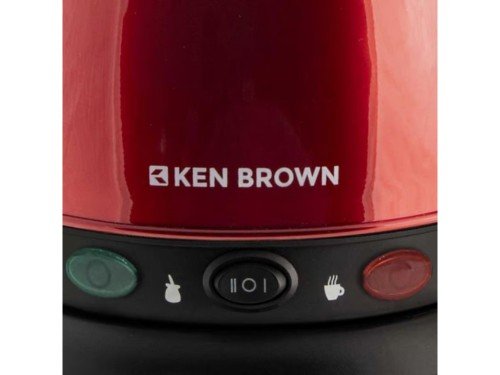 Pava Electrica Ken Brown Je-1254 Roja Acero Inoxidable 1,5 L