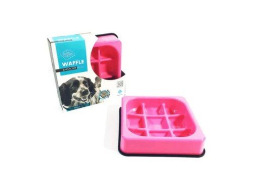 Comedero Mpets Waffle Come Lento Rosa