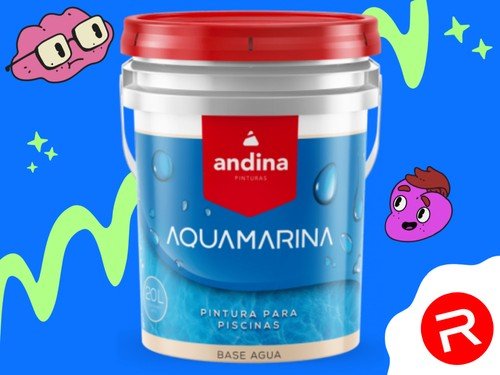 Pintura para Piscinas Base Agua Andina 20 Litros