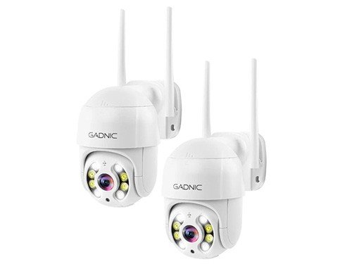 Pack x2: Cámara de Seguridad Domo Motorizada Wi-Fi FHD IP GADNIC 