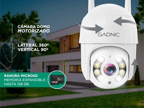 Pack x3: Cámara de Seguridad Domo Motorizada Wi-Fi FHD IP GADNIC 