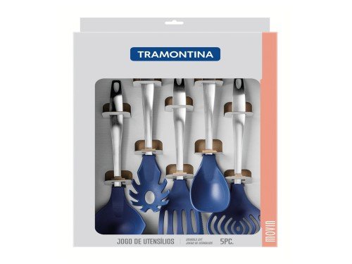 Set de Utensilios de Cocina Tramontina Silicona 5 Piezas Azul