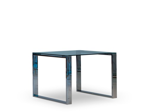 Mesa de Living Para Armar Lateral Linea Glass Tapa Vidrio 55x55x55cm