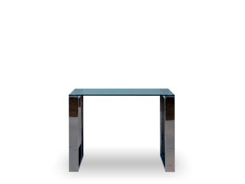 Mesa de Living Para Armar Lateral Linea Glass Tapa Vidrio 55x55x55cm